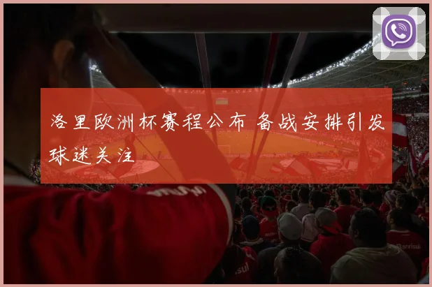 洛里欧洲杯赛程公布 备战安排引发球迷关注
